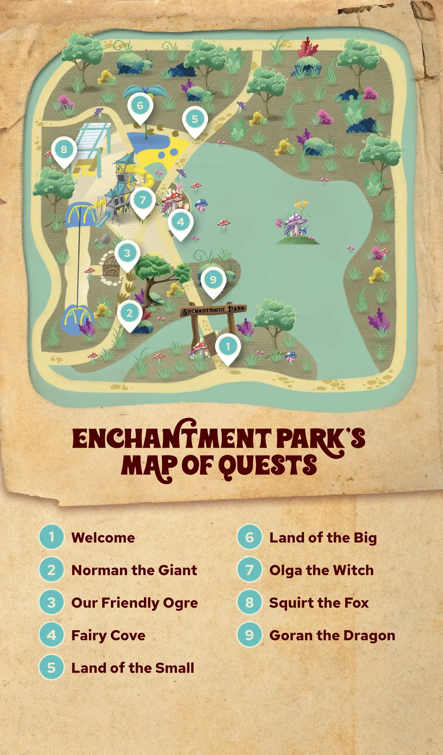 Enchantment park map